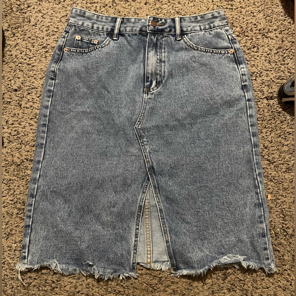 SHEIN Split Thigh Denim Skirt